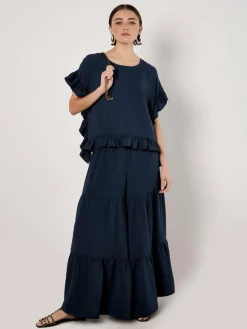 Apricot Hosen<Damen Hose blau uni