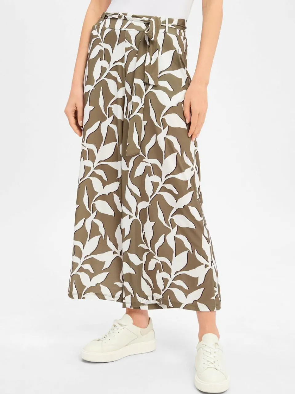 More & More Hosen<Damen Hose oliv weiß gemustert