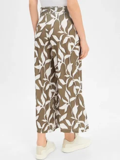 More & More Hosen<Damen Hose oliv weiß gemustert