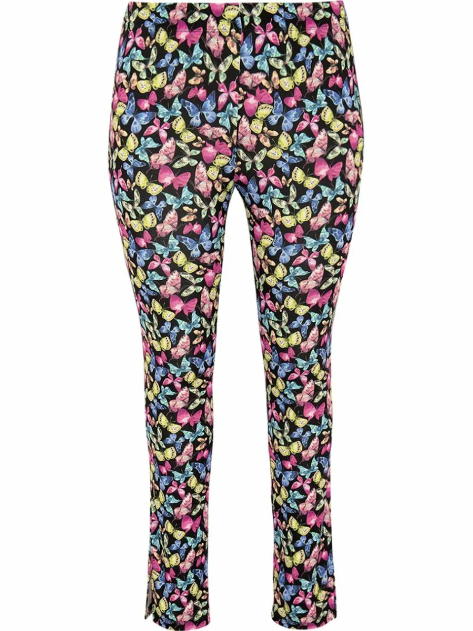 YOEK Hosen<Damen Hose schwarz bedruckt