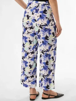 Marie Lund Hosen<Damen Hose weiß aqua gemustert