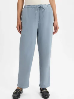 Marc O'Polo Hosen<Damen Hose mit Leinenanteil hellblau uni