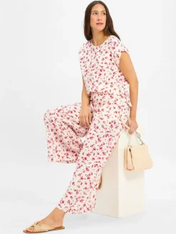 Msch Copenhagen Hosen<Damen Hose MSCHFalisha ecru himbeer gemustert