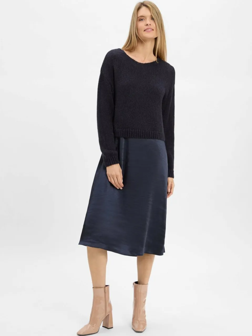 Damen Robe Légère Kleider>Damen 3-in-1 Kleid mit Mohair-Anteil