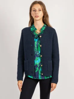 Vicci Germany Pullover & Strickjacken<Damen Jacke blau uni