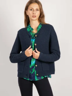 Vicci Germany Pullover & Strickjacken<Damen Jacke blau uni