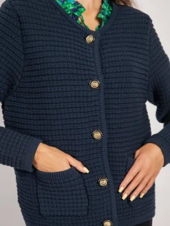 Vicci Germany Pullover & Strickjacken<Damen Jacke blau uni