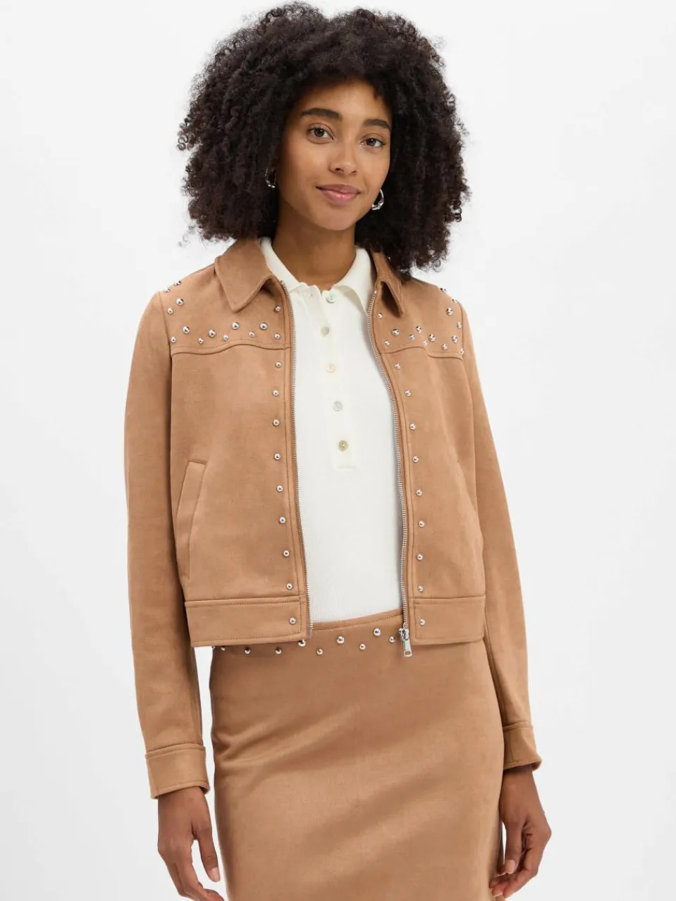 zero Jacken & Westen<Damen Jacke camel uni