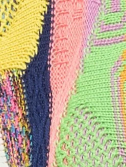 Carlo Colucci Pullover & Strickjacken<Damen Jacquardpullover - Curtoni weiß gestreift