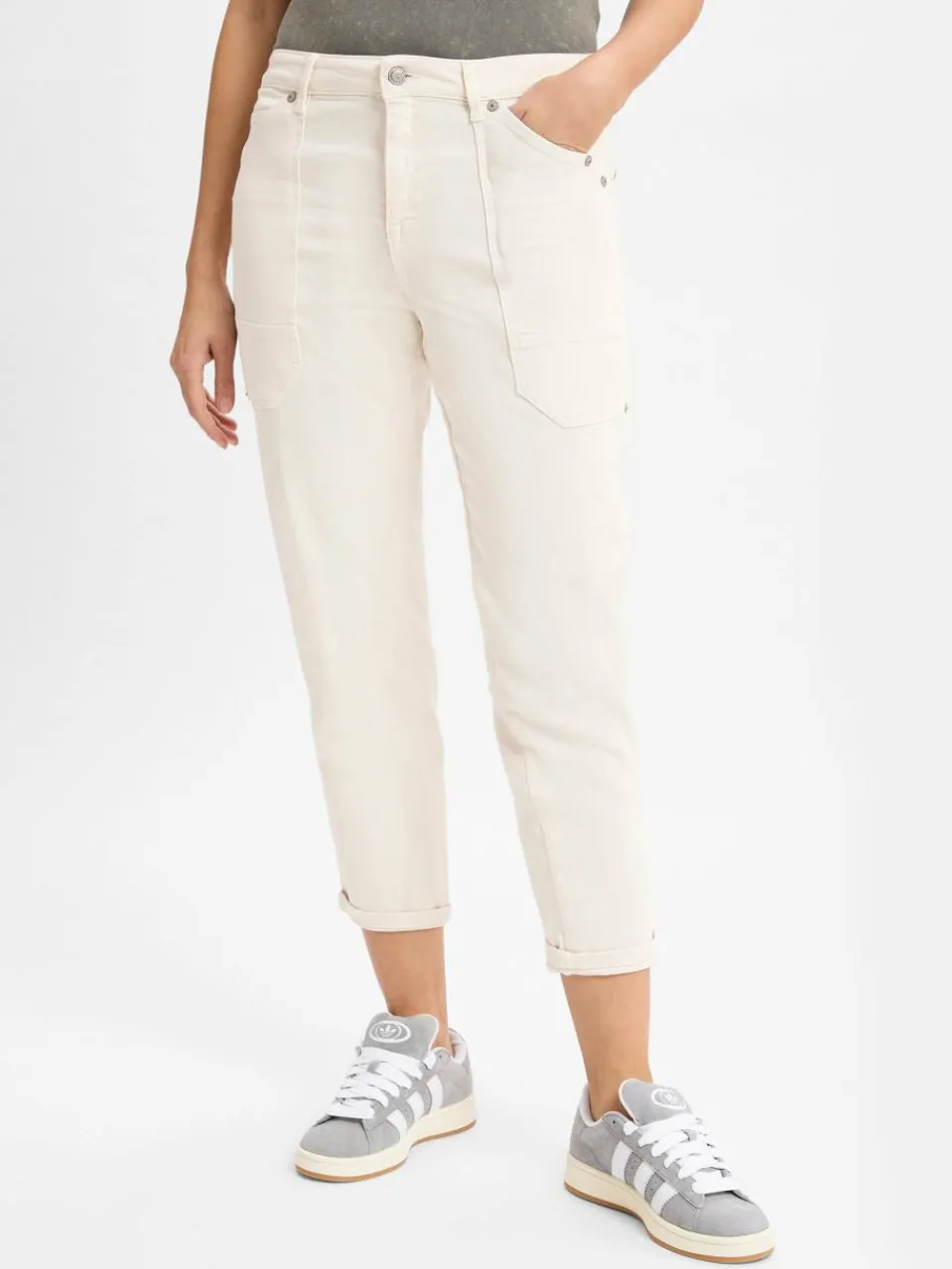 MAC Hosen<Damen Jeans - Iowa Baggy ecru uni