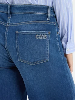 Cambio Jeans<Damen Jeans - Palazzo denim uni