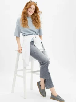 Cambio Jeans<Damen Jeans - Paris grau hellgrau gemustert