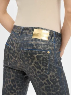 MAC Jeans<Damen Jeans - Rich Slim schwarz gold gemustert