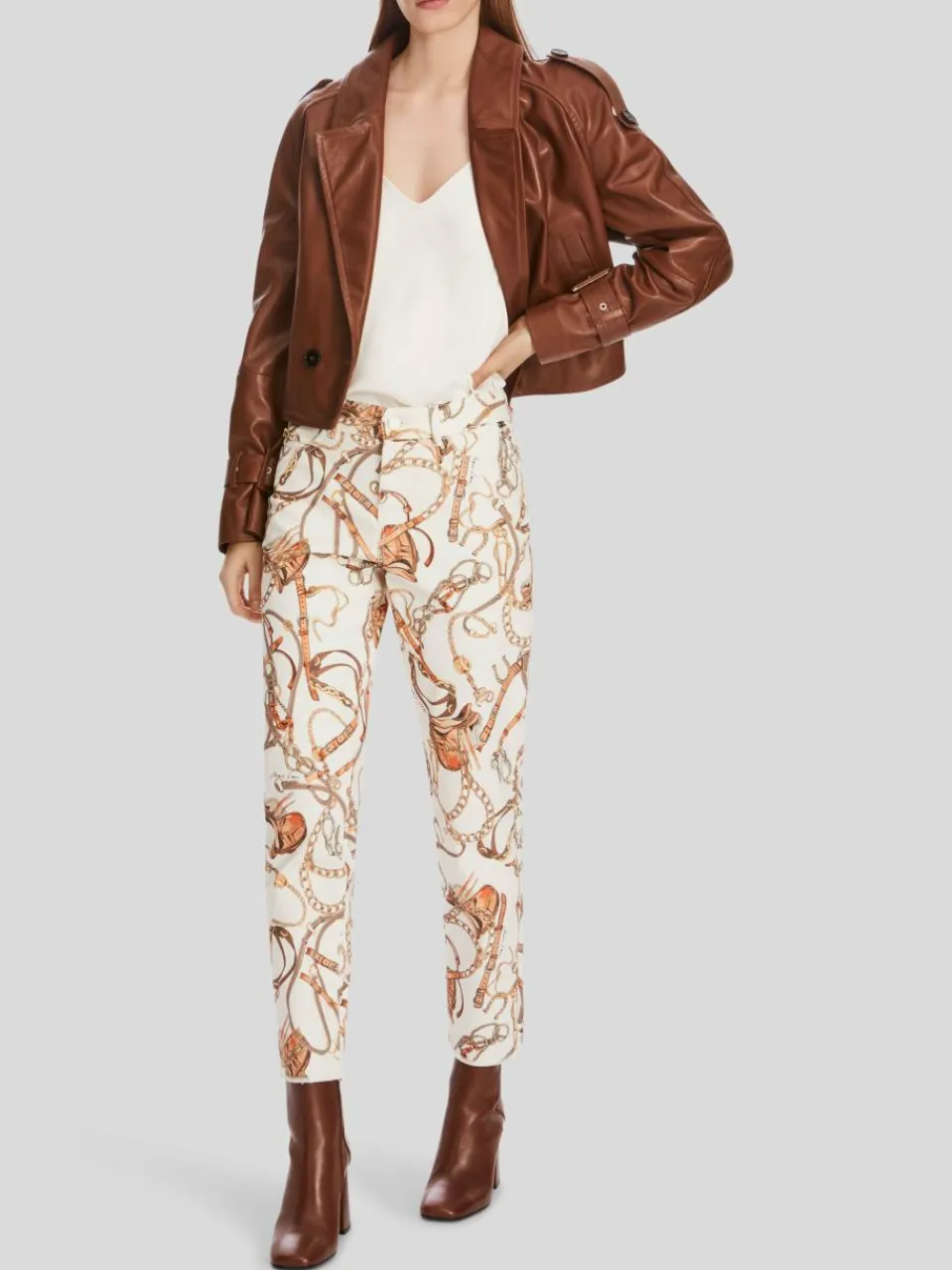 Marc Cain Hosen<Damen Jeans - SILEA weiß gemustert