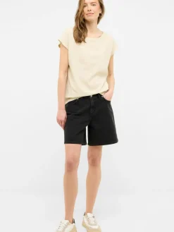 Mustang Jeans<Damen Jeans Shorts schwarz uni