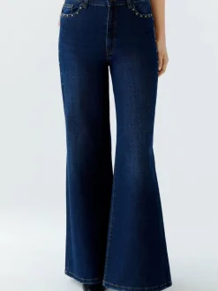 Oui Jeans<Damen Jeans Wide Leg denim uni