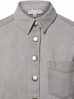 Marie Lund Blusen<Damen Jeansbluse - Birgit grau uni