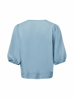 Marie Lund Blusen<Damen Jeansbluse - Verona bleached uni
