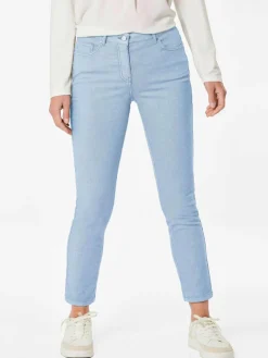 Goldner Jeans<Damen 7/8-Jeanshose - Schmale Stretchhose BELLA blau uni
