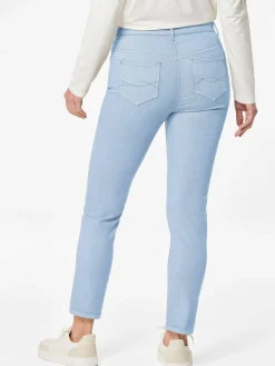 Goldner Jeans<Damen 7/8-Jeanshose - Schmale Stretchhose BELLA blau uni