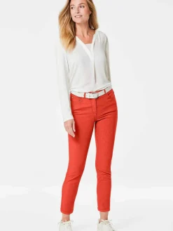 Goldner Jeans<Damen 7/8-Jeanshose - Schmale Stretchhose BELLA orange uni