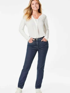 Goldner Jeans<Damen Jeanshose Carla - Klassische Jeanshose Carla blau uni