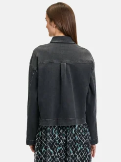 Betty & Co Jacken & Westen<Damen Jeansjacke grau denim uni