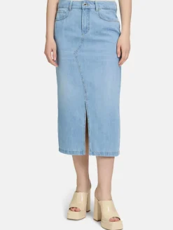 Cartoon Röcke<Damen Jeansrock blau uni