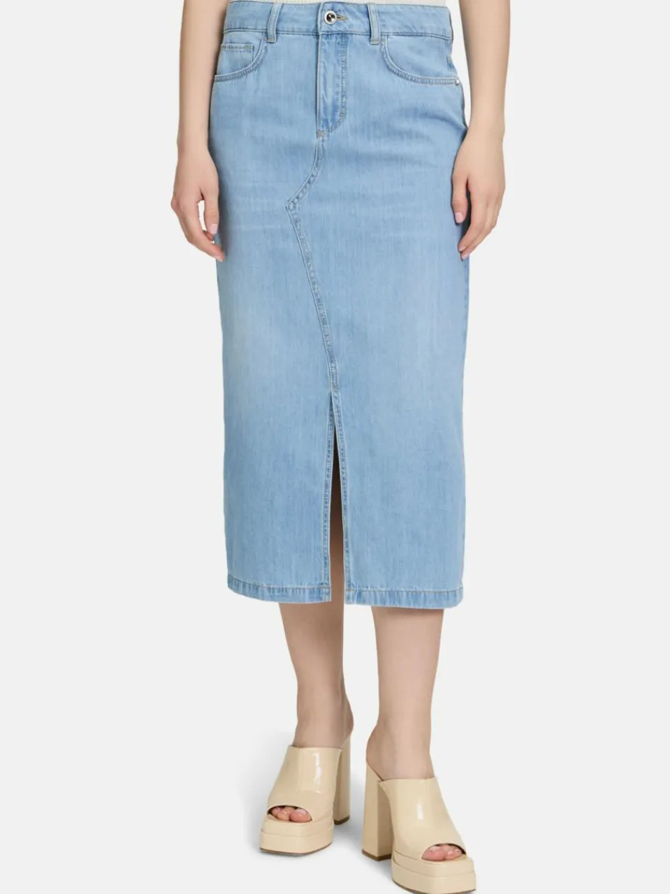 Cartoon Röcke<Damen Jeansrock blau uni