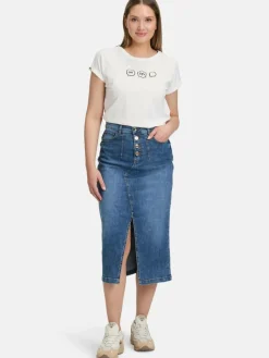 Cartoon Röcke<Damen Jeansrock denim uni
