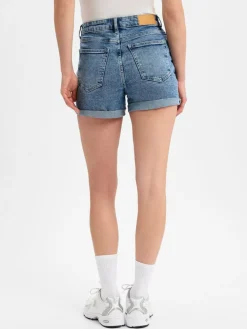 Noisy May Hosen<Damen Jeansshorts - NMMoni light stone uni