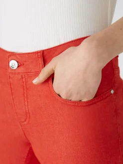 Oui Jeans<Damen Jeggings rot uni