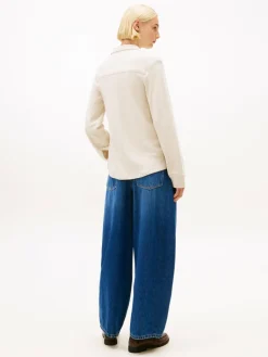 Tommy Hilfiger Blusen<Damen Jersey-Bluse beige meliert