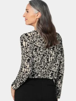 Damen Goldner Blusen>Damen Jerseybluse - Blusenshirt in femininer Form