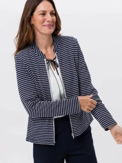 Frank Walder Blazer<Damen Jerseyjacke mehrfarbig gepunktet