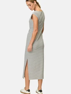 zero Kleider<Damen Jerseykleid weiß gestreift