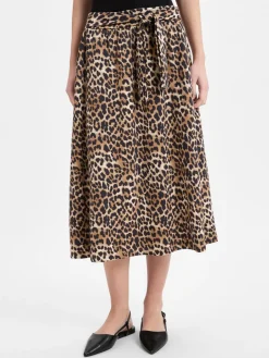 soyaconcept® Röcke<Damen Jerseyrock - Ophia camel schwarz gemustert