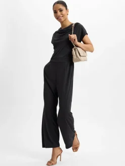 zero Hosen<Damen Jumpsuit schwarz uni