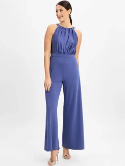 Swing Hosen<Damen Jumpsuit blau uni