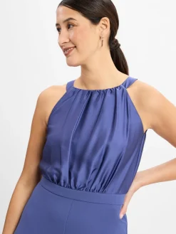 Swing Hosen<Damen Jumpsuit blau uni