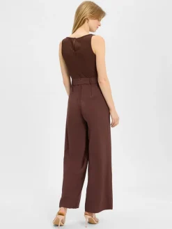 zero Hosen<Damen Jumpsuit kastanie uni
