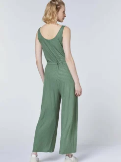 Detto Fatto Hosen<Damen Jumpsuit grün uni