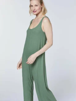 Detto Fatto Hosen<Damen Jumpsuit grün uni