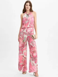 V by Vera Mont Hosen<Damen Jumpsuit pink ecru gemustert