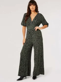 Apricot Hosen<Damen Jumpsuit khaki gemustert