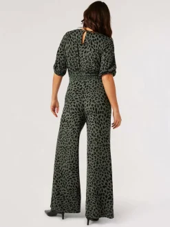 Apricot Hosen<Damen Jumpsuit khaki gemustert