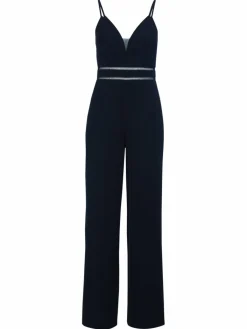 Vera Mont Hosen|Kleider<Damen Jumpsuit marine blau uni