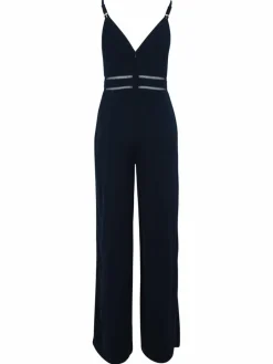 Vera Mont Hosen|Kleider<Damen Jumpsuit marine blau uni