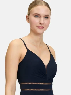 Vera Mont Hosen|Kleider<Damen Jumpsuit marine blau uni