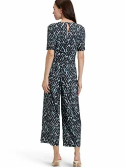 Betty & Co Hosen<Damen Jumpsuit schwarz mehrfarbig gemustert